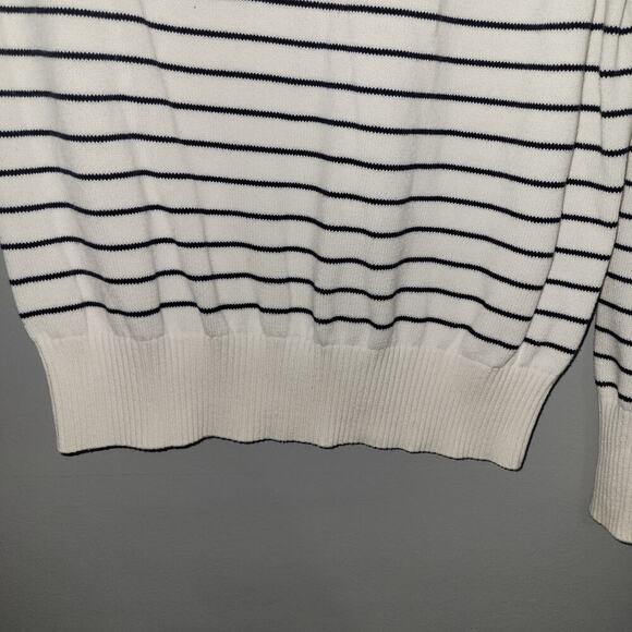 Gap Bon Vivant Womens Raglan Sweater Size XS White And Navy Stripe - Picture 4 of 11